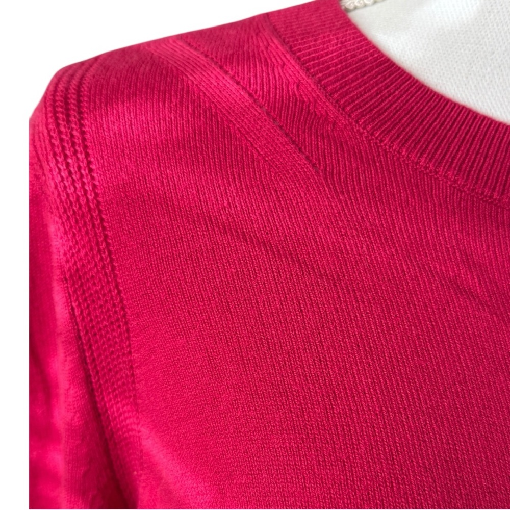 Beautiful Loft Pink and White Layered Chiffon Sweater - Picture 5 of 10